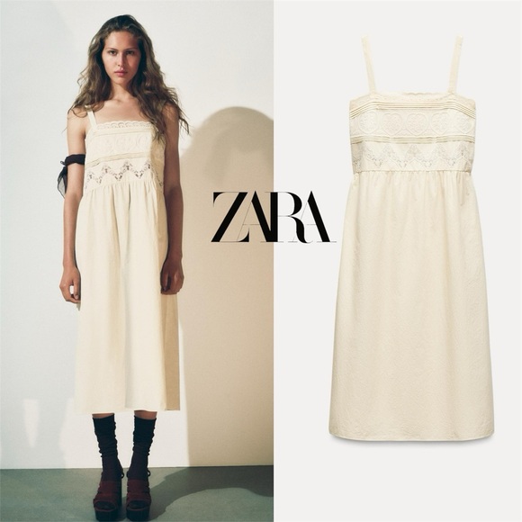 Zara Dresses & Skirts - 🎁ZARA ZW COLLECTION COTTON MIDI DRESS🎁